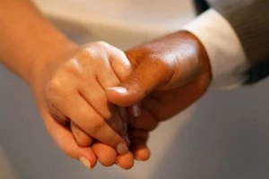 Holding hands